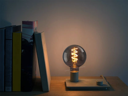 2w Vintage LED G95 Bulb E27 Spiral Filament Smoke Grey - Energy Light Bulbs - Free delivery on all orders