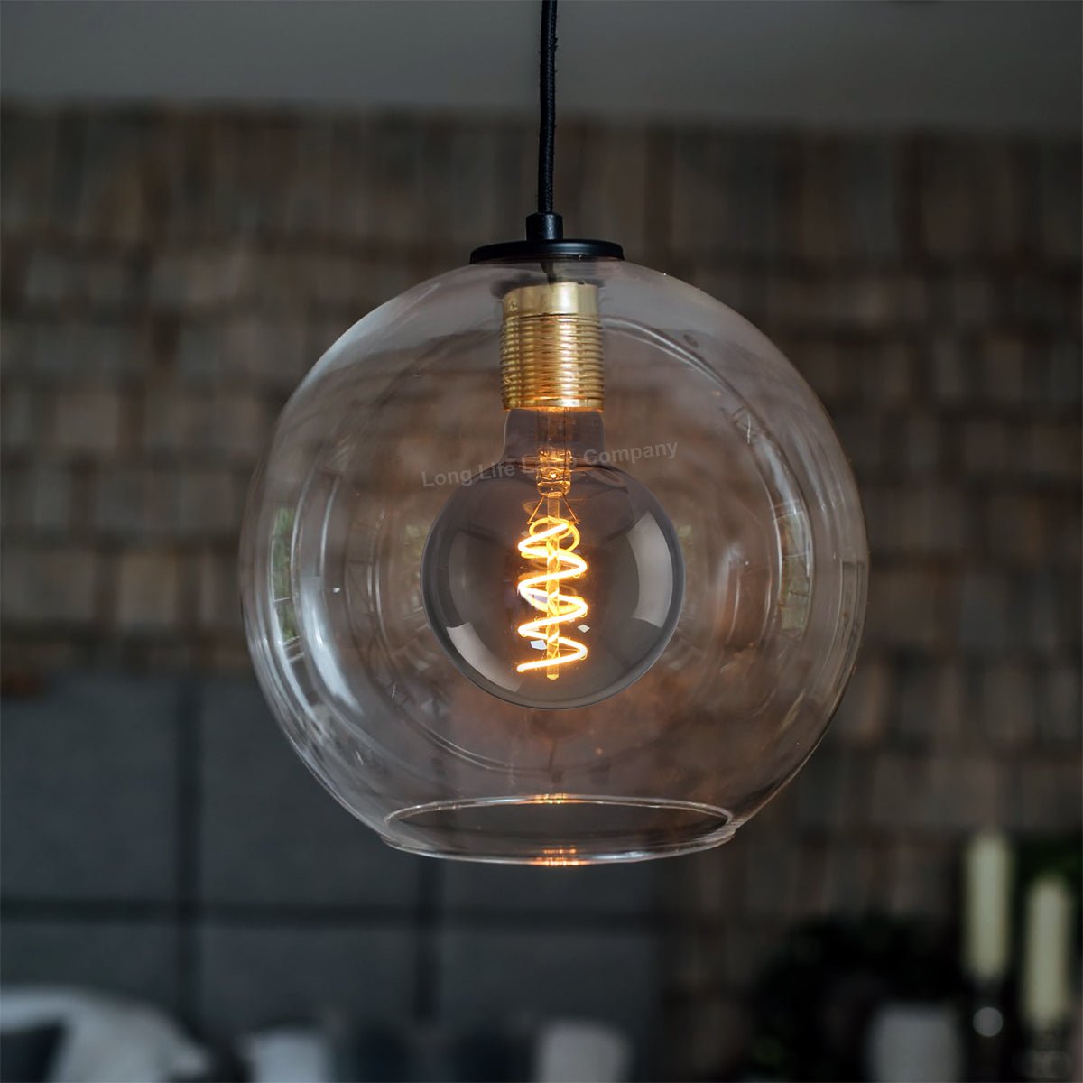 2w Vintage LED G95 Bulb E27 Spiral Filament Smoke Grey - Energy Light Bulbs - Free delivery on all orders