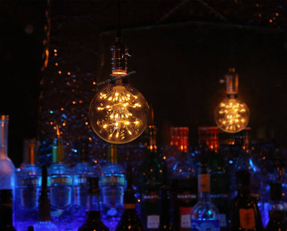 2w Vintage LED Globe Light Bulb E27 Clear Glass Tree Filament G95 - Energy Light Bulbs - Free delivery on all orders