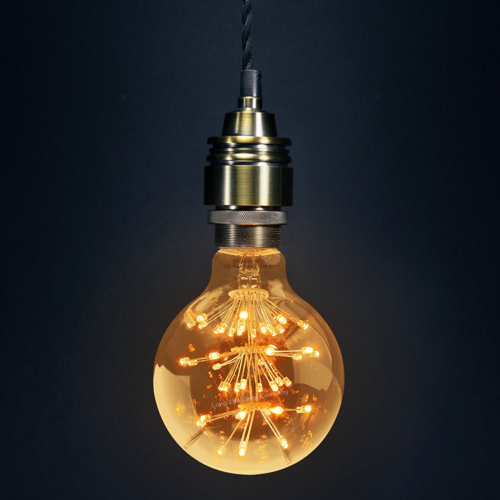 2w Vintage LED Globe Light Bulb E27 Clear Glass Tree Filament G95 - Energy Light Bulbs - Free delivery on all orders