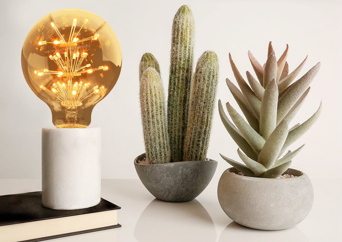 2w Vintage LED Globe Light Bulb E27 Clear Glass Tree Filament G95 - Energy Light Bulbs - Free delivery on all orders