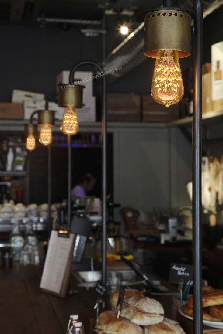 2w Vintage LED Squirrel Cage Light Bulb B22 Clear Glass Tree Filament ST58 - Energy Light Bulbs - Free delivery on all orders