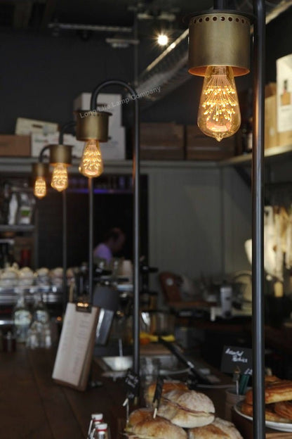2w Vintage LED Squirrel Cage Light Bulb B22 Clear Glass Tree Filament ST58 - Energy Light Bulbs - Free delivery on all orders