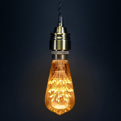 2w Vintage LED Squirrel Cage Light Bulb E27 Clear Glass Tree Filament ST58 - Energy Light Bulbs - Free delivery on all orders