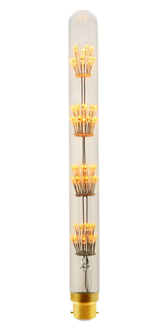 2w Vintage LED Tube Light Bulb B22 Clear Glass Tree Filament T28 - Energy Light Bulbs - Free delivery on all orders