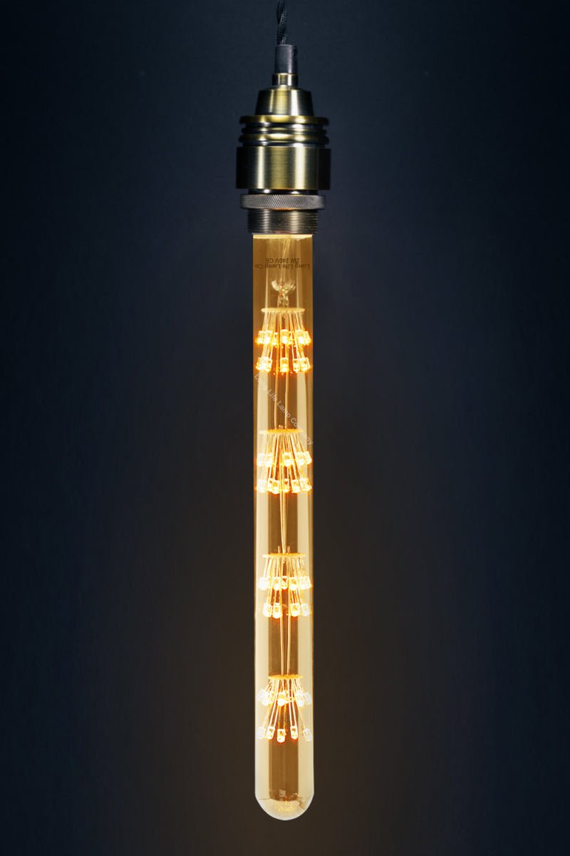 2w Vintage LED Tube Light Bulb E27 Clear Glass Tree Filament T28 - Energy Light Bulbs - Free delivery on all orders