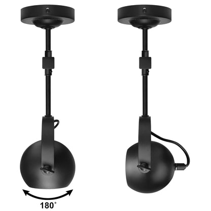 3 Way Ceiling Spot Light Adjustable Eyeball GU10 Black Metal Finish - Energy Light Bulbs - Free delivery on all orders