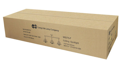 3 Way Ceiling Spot Light Adjustable Eyeball GU10 Black Metal Finish - Energy Light Bulbs - Free delivery on all orders
