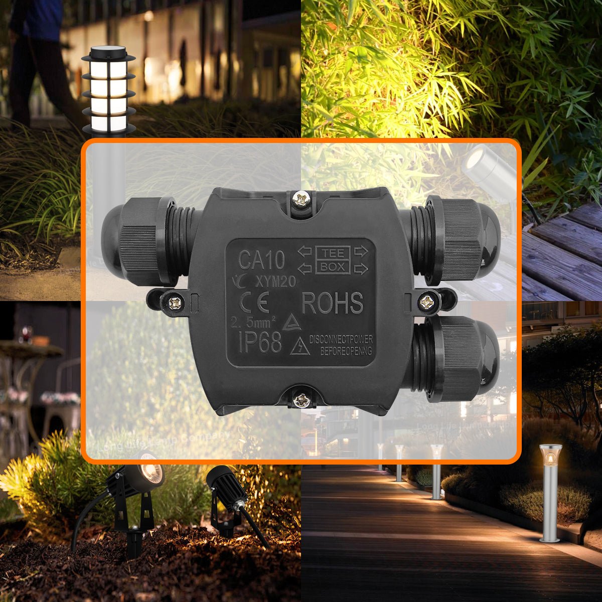 3 Way Waterproof IP68 Junction Box Push Clip - Energy Light Bulbs - Free delivery on all orders