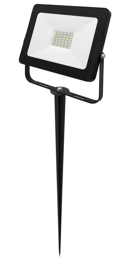 30W LED Ground Mount Flood Light Cool White 4 meter wire UK plug with Spike 450mm Long Stake - Energy Light Bulbs - Free delivery on all orders