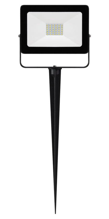 30W LED Ground Mount Flood Light Cool White 4 meter wire UK plug with Spike 450mm Long Stake - Energy Light Bulbs - Free delivery on all orders