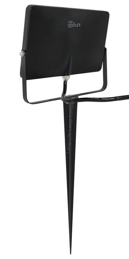 30W LED Ground Mount Flood Light Cool White 4 meter wire UK plug with Spike 450mm Long Stake - Energy Light Bulbs - Free delivery on all orders