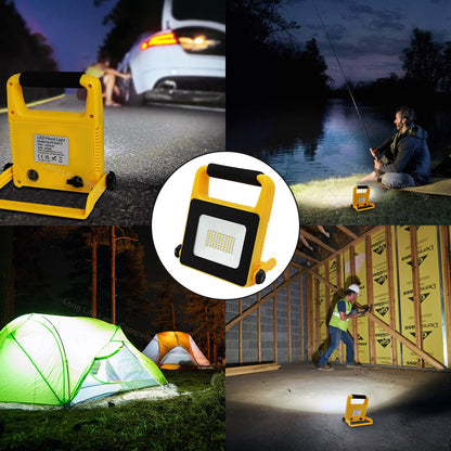30W Rechargeable LED Work Light Portable IP65 6000K Flood Light - Energy Light Bulbs - Free delivery on all orders