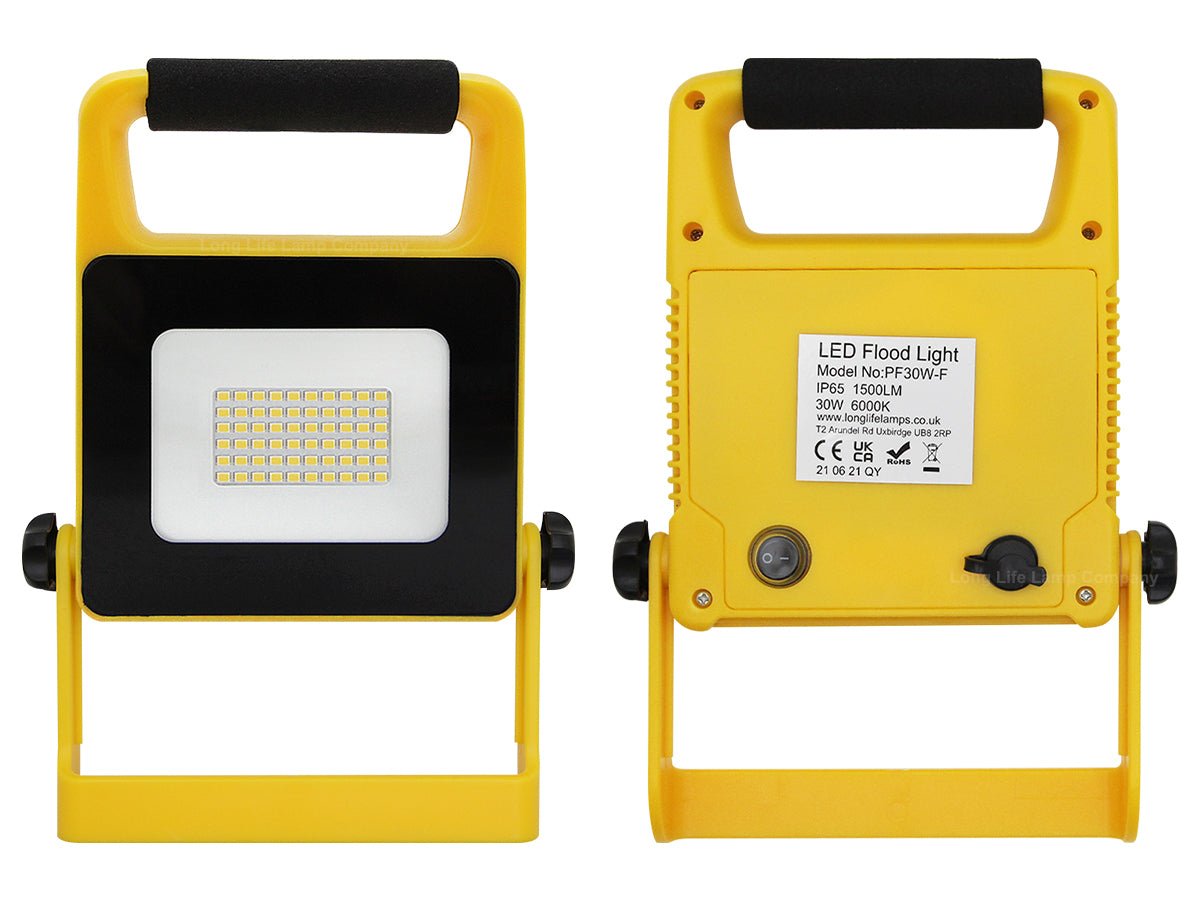 30W Rechargeable LED Work Light Portable IP65 6000K Flood Light - Energy Light Bulbs - Free delivery on all orders