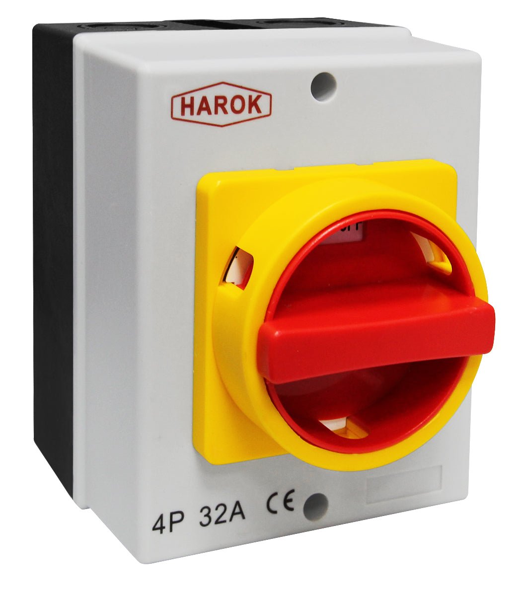 32A Rotary Isolator Switch 4 Pole - Energy Light Bulbs - Free delivery on all orders