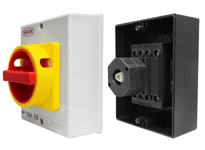 32A Rotary Isolator Switch 4 Pole - Energy Light Bulbs - Free delivery on all orders