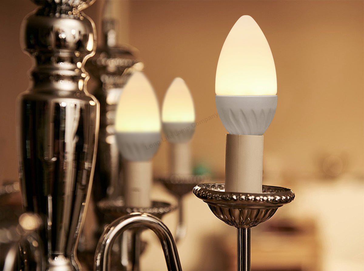 3.5w Frosted Cover LED Candle Warm White 3000K 2Pack or 4Pack or 10Pack - Energy Light Bulbs - Free delivery on all orders