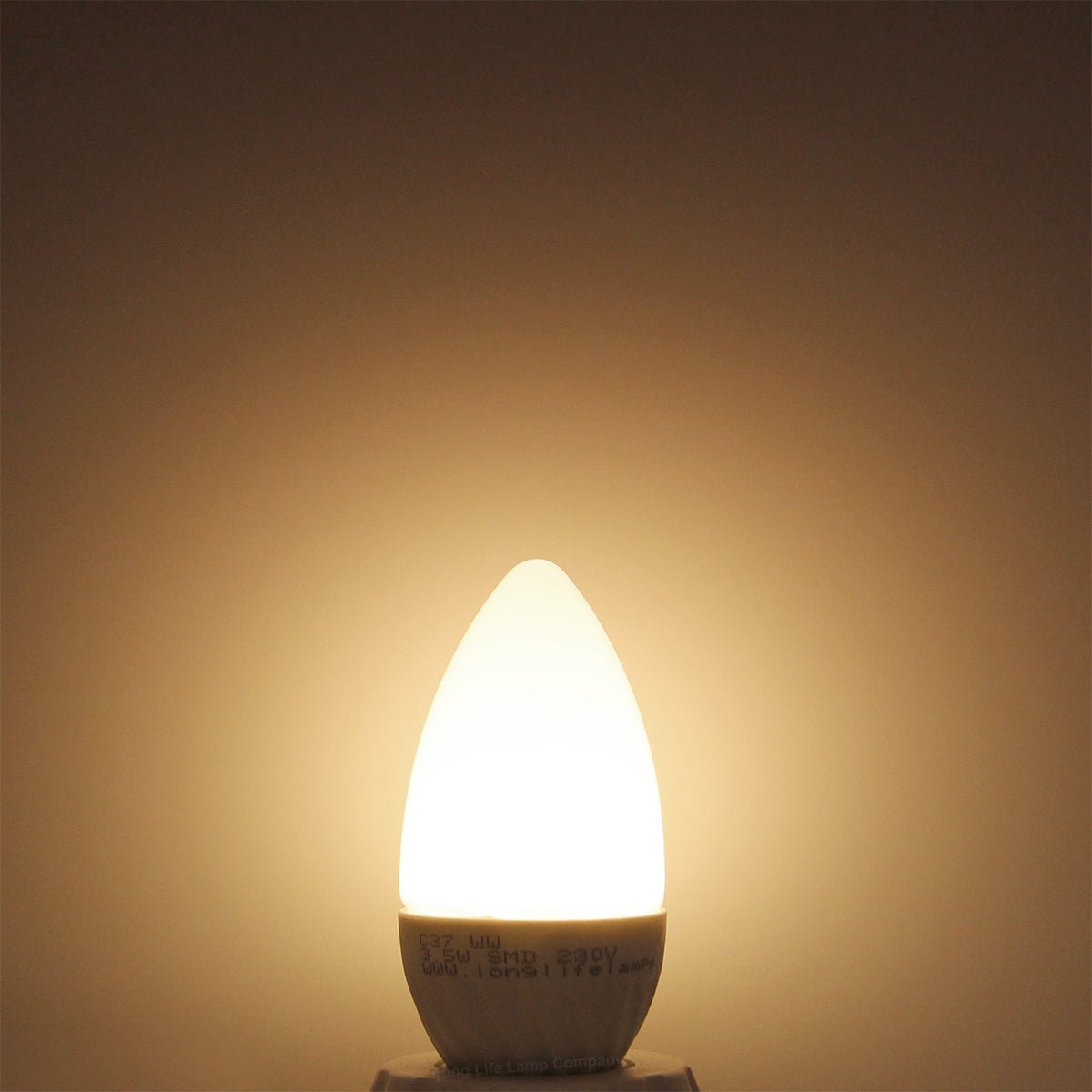 3.5w Frosted Cover LED Candle Warm White 3000K 2Pack or 4Pack or 10Pack - Energy Light Bulbs - Free delivery on all orders