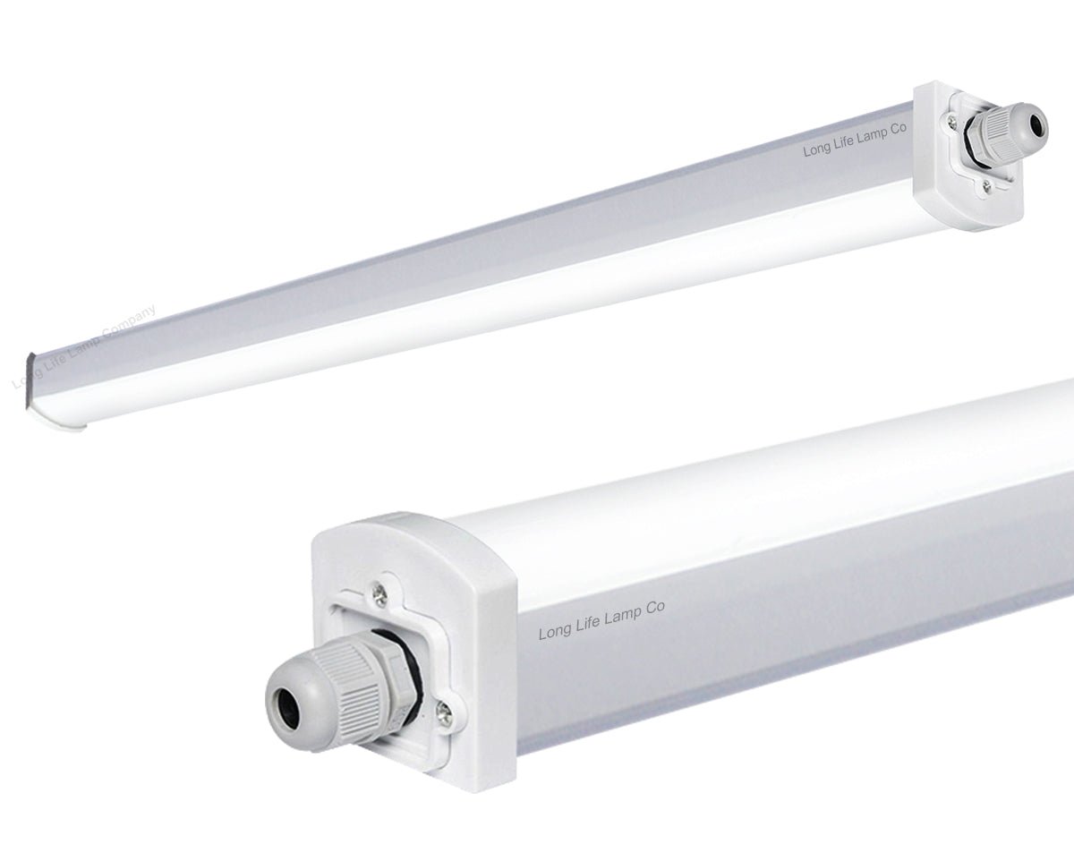 36w 4ft Industrial LED Batten Tube Light IP Rated Cool White T8 Fluorescent Replacement - Energy Light Bulbs - Free delivery on all orders