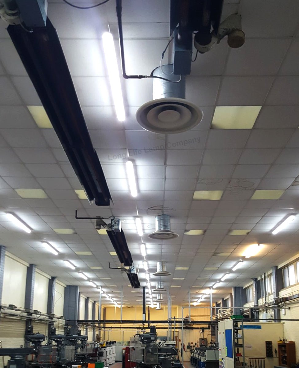 36w 4ft Industrial LED Batten Tube Light IP Rated Cool White T8 Fluorescent Replacement - Energy Light Bulbs - Free delivery on all orders