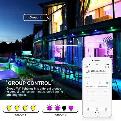 36w Round LED Ceiling Light Dimmable RGB Smart WiFi Mood Lamp App and Remote Control WF02 - Energy Light Bulbs - Free delivery on all orders