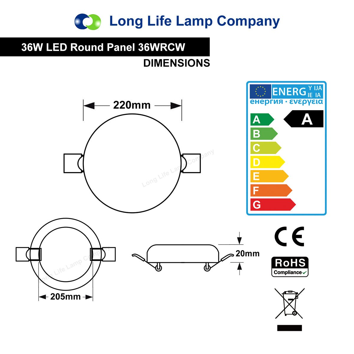 36W Round LED Panel Ceiling Light Spot Flush Mount - Energy Light Bulbs - Free delivery on all orders