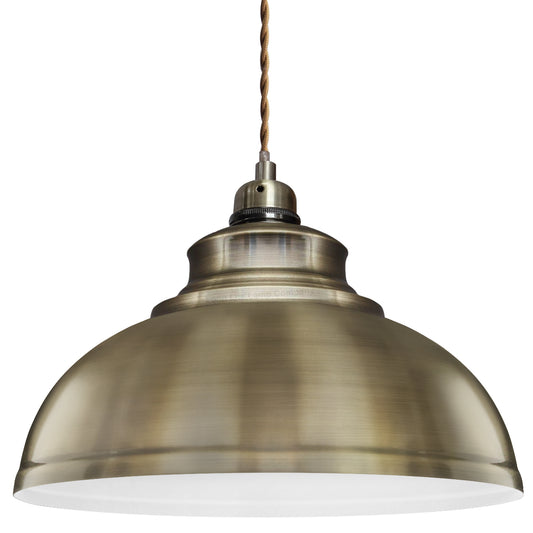 Vintage Antique Brass Hanging Ceiling Pendant Shade