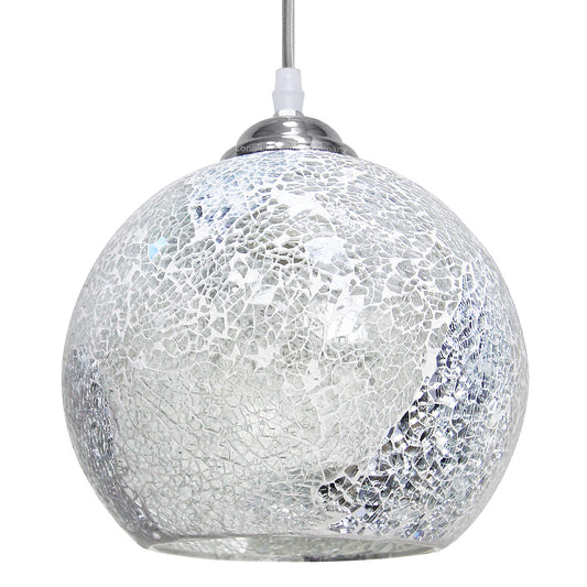 Vintage Glass Globe Mosaic Ceiling Pendant Light Shade E27 60W - Free delivery on all orders