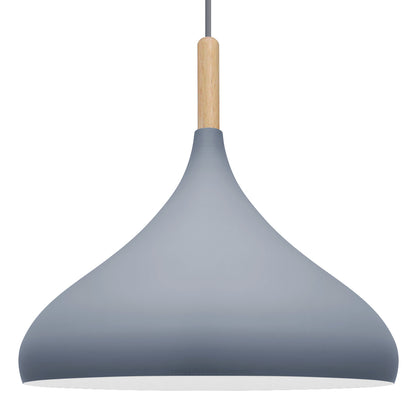 Grey Metal Dome Pendant Ceiling Light Vintage Orient Hanging Shade M0136