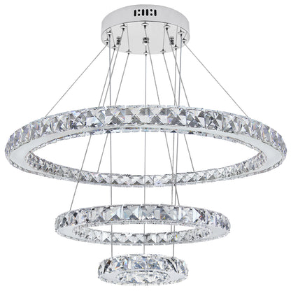 Modern Round Chandelier LED Ring Pendant Ceiling Light Cool White M0172