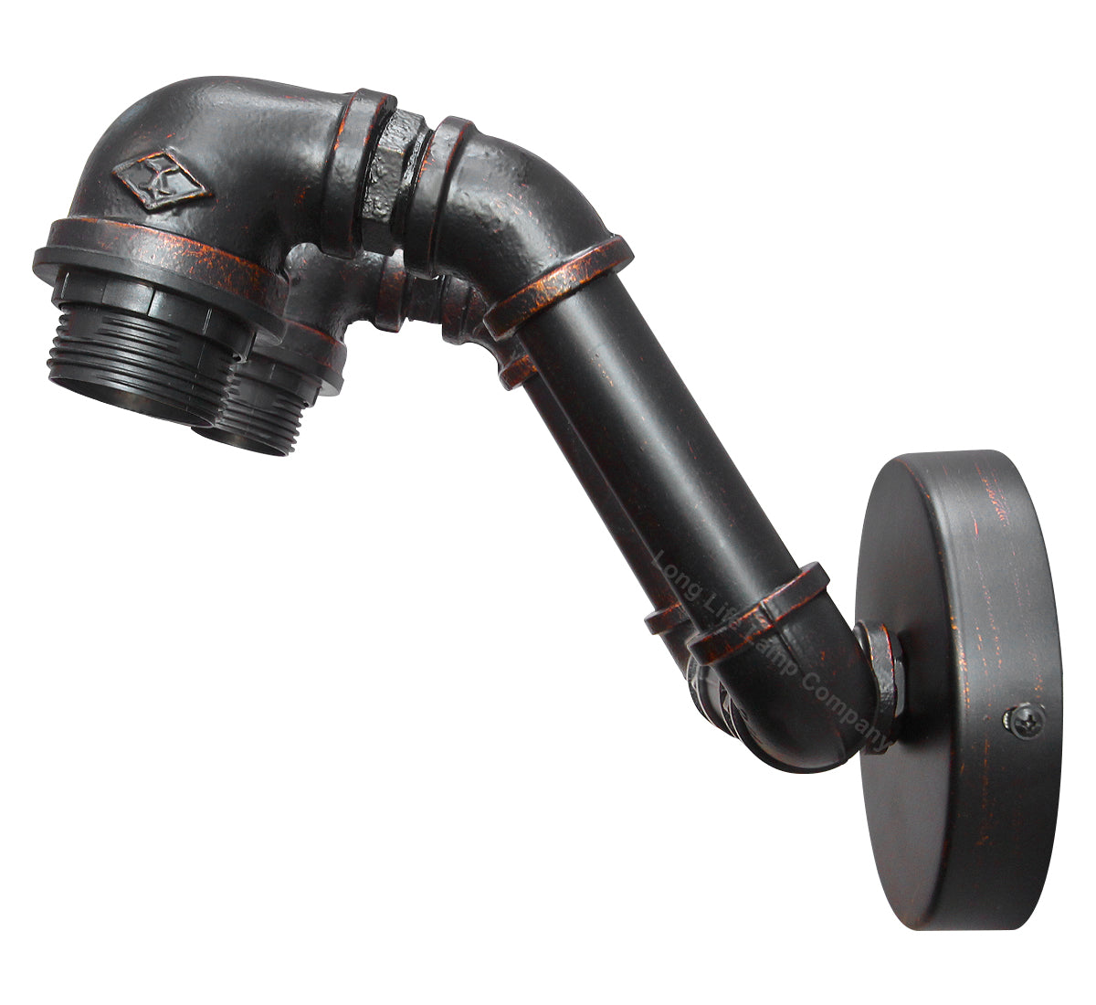 Twin Vintage Industrial Pipe Wall Light M0191P - Free delivery on all orders