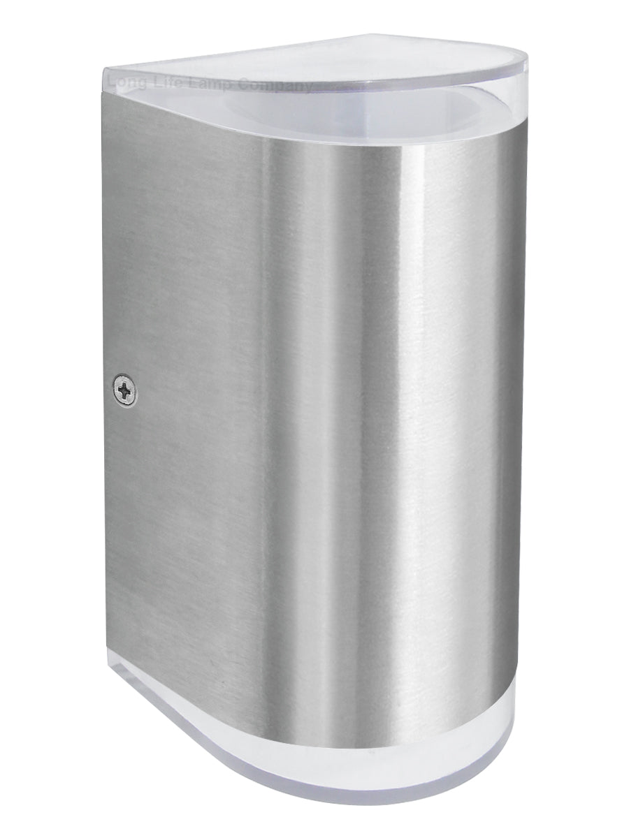 6W LED Outdoor Double Wall Light Warm White Stainless Steel IP54 - Free delivery on all orders