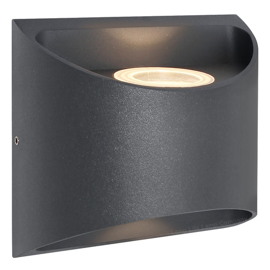 Modern LED Outdoor Wall Light Black Warm White ZLC324WW