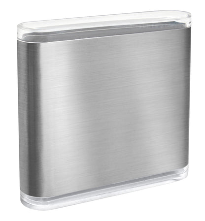 6W LED Outdoor Wall Light Warm White Stainless Steel IP54
