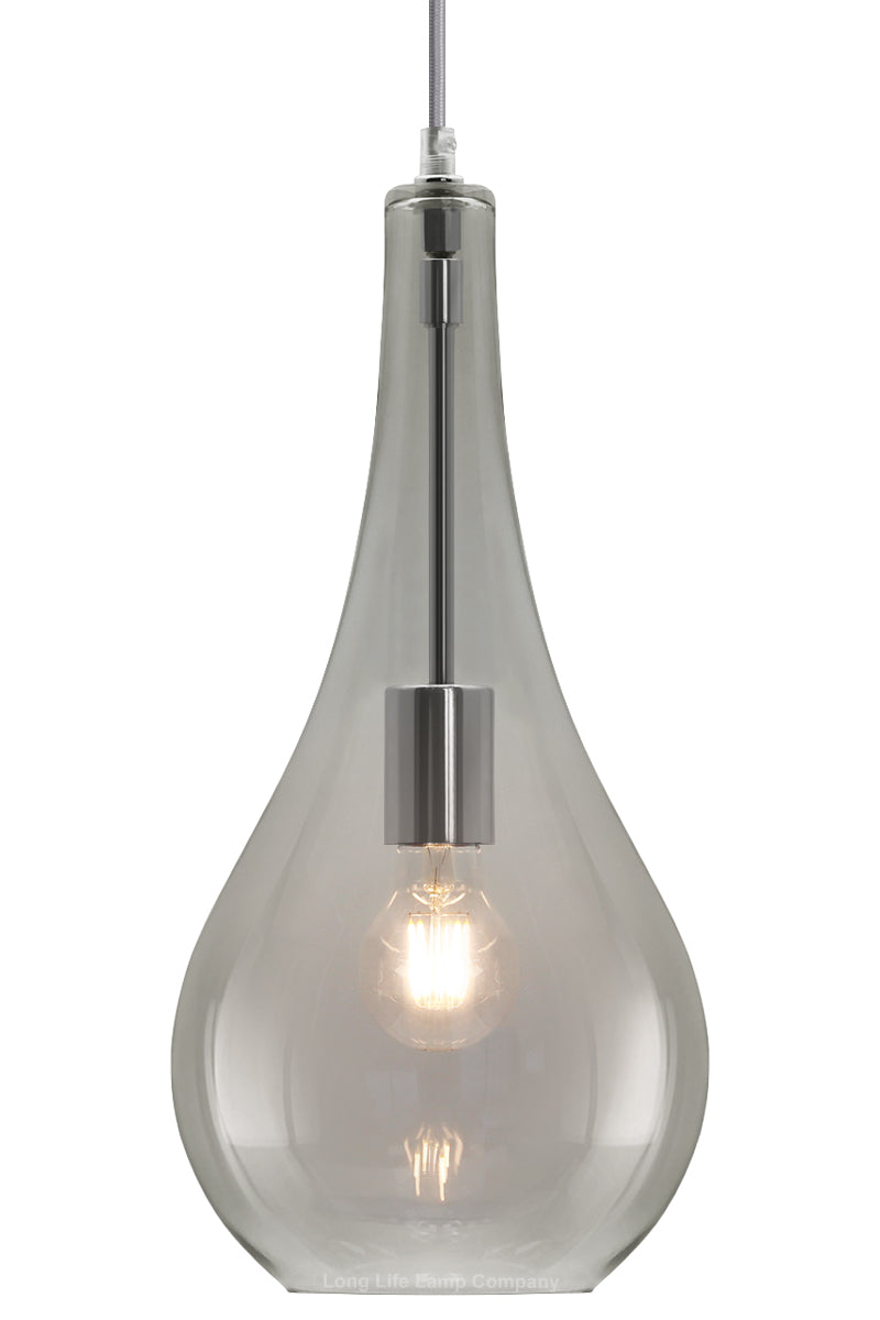 Modern Smoky Grey Glass Ceiling Pendant Light M0213