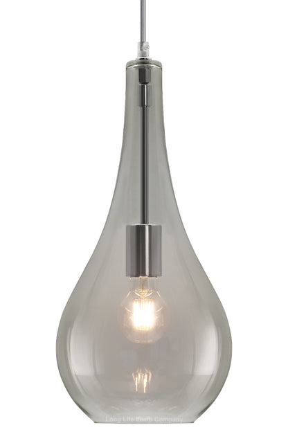 Modern Smoky Grey Glass Ceiling Pendant Light M0213