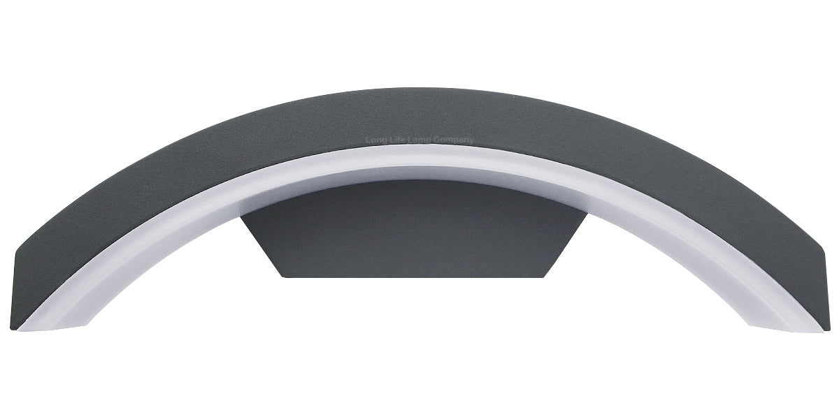 Modern Curved 7W LED Outdoor Wall Light Cool White
