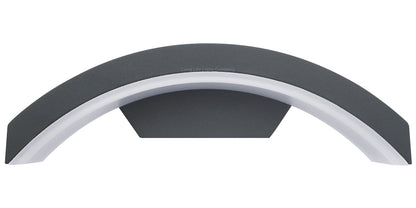 Modern Curved 7W LED Outdoor Wall Light Cool White