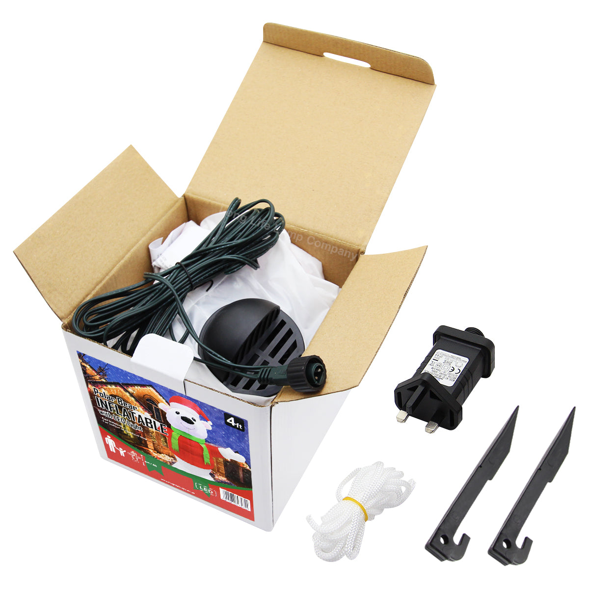 4ft LED Outdoor Inflatable Polar Bear Illuminated Plug In - Free delivery on all orders