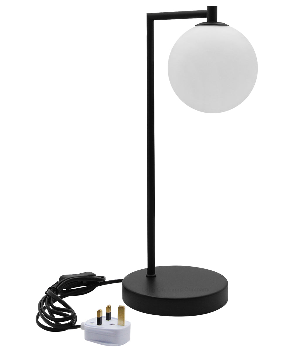 Modern Retro Opaque Globe Table Lamp - Free delivery on all orders