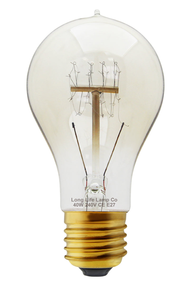 40w Vintage Light Bulb Edison E27 Edison Screw A65 GLS Warm White - Free delivery on all orders