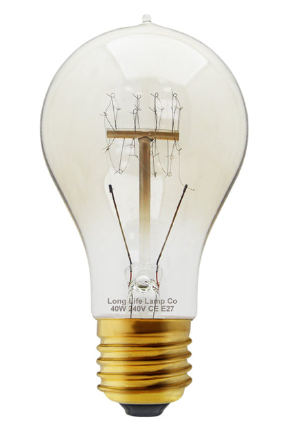 40w Vintage Light Bulb Edison E27 Edison Screw A65 GLS Warm White - Free delivery on all orders