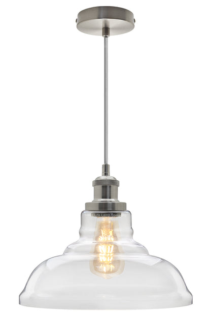 Modern Retro Ceiling Clear Glass Pendant Lamp H3021