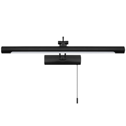 8W Black Adjustable LED Bathroom Mirror Wall Light with Pull Cord Cool White 6500K IP44 ML26