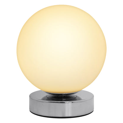 LED Globe Desk Lamp Chrome Base Warm White G9