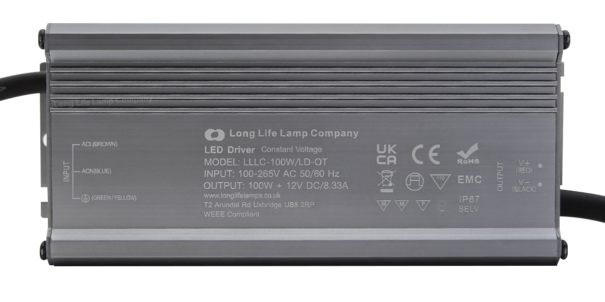 LED Driver 12v Output Low Voltage IP67 Waterproof Transformer 100W