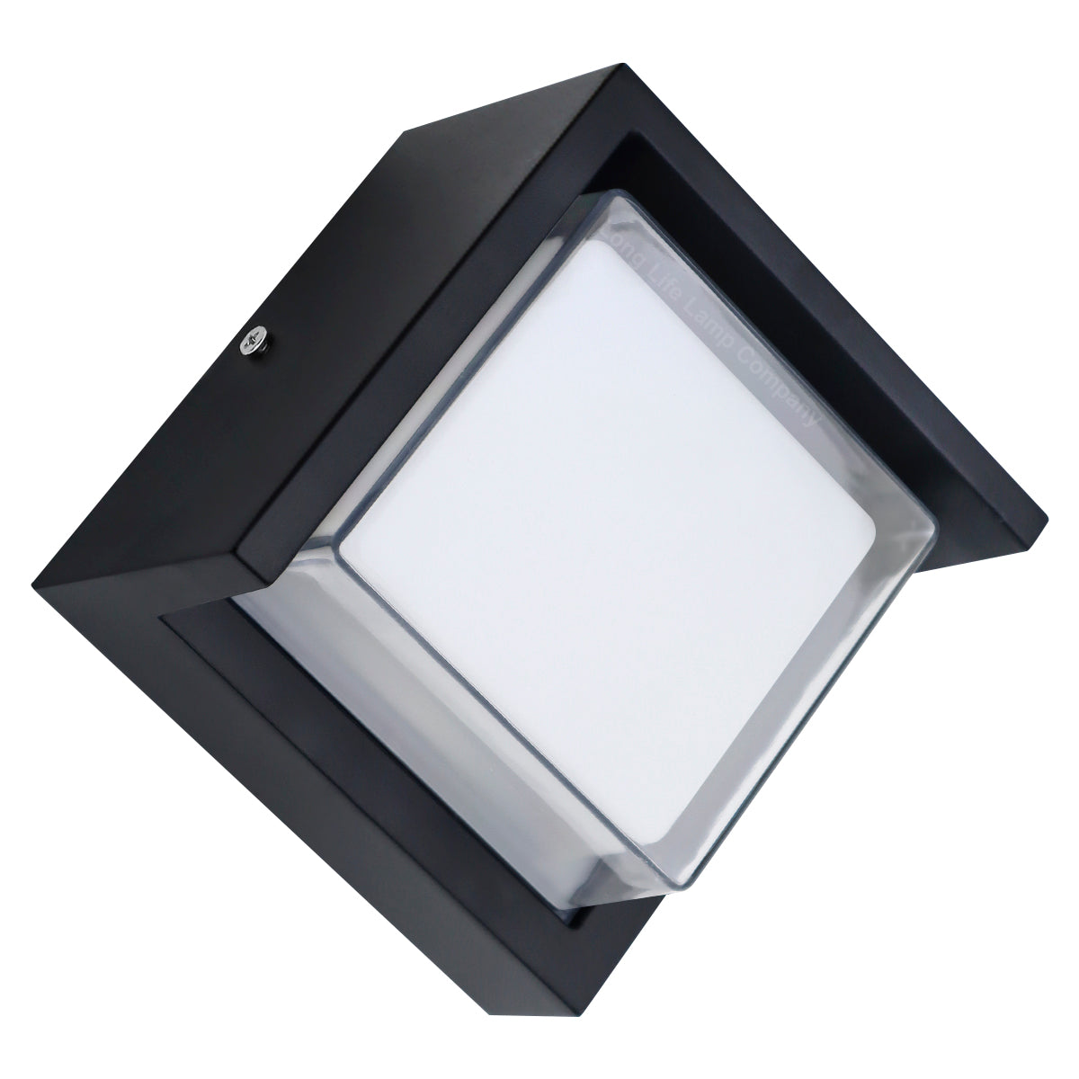 12W Outdoor Modern Square Black LED Wall Light Opal Diffuser 3000K