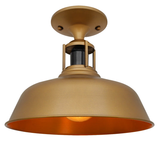 Vintage Industrial Ceiling Pendant Light Shade Solid Brass Finish 