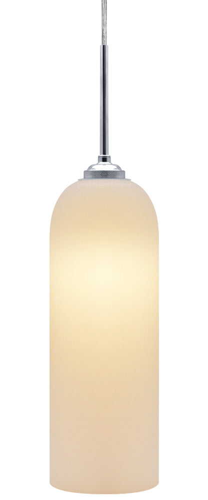 Modern White Frosted Glass Ceiling Pendant Light Tubular Lamp Shade