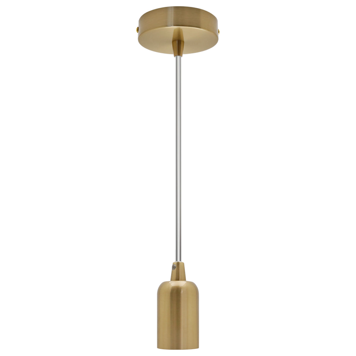 Ceiling Rose Pendant E27 Fitting Brass Flex Hanging Lamp Holder Kit